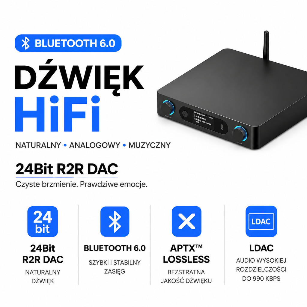Adapter Bluetooth Hi-Fi 6.0