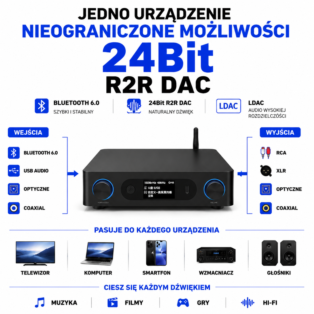 Adapter Bluetooth Hi-Fi 6.0