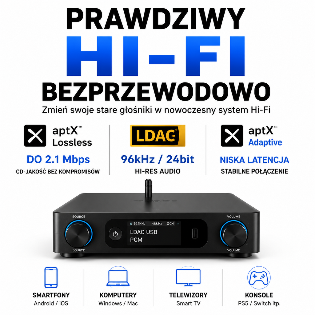 Adapter Bluetooth Hi-Fi 6.0